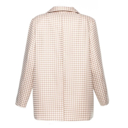 Female jacket, light beige color, goose foot, size 50-8