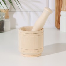 Stupa for spices with pestle wooden, mix