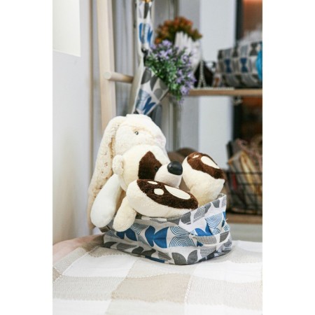Basket for storage with handles of the share "sand", 23.5 × 17 × 12 cm, blue color-6