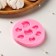 Mold "biscuits", silicone, d = 8 cm, pink color