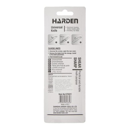 Trapezi -shaped knife Harden 570321, closed, aluminum corps, 18 mm-3