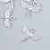 Decor for creativity metal, rhinestones "Dragonfly" silver 2x2.2 cm