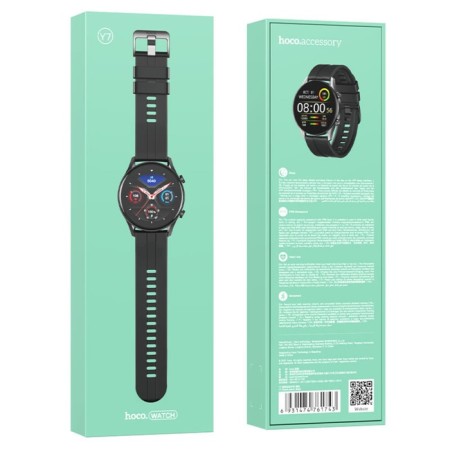 Smart hours Hoco Y7, 1.32, 360x360, BT5.0, 330 mAh, Lightning, black-9