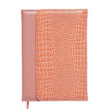 Leduced Diary A5, 160 sheets, Devente.irene, solid combined cover of artificial leather, cream block 70 g/m2, pink
