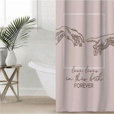The bathroom curtain 
