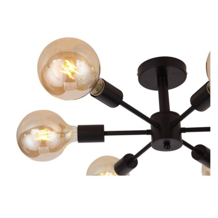 Ceiling EVOLUCE lamp. SL419.402.06. ANO. 6x60 watts, E27, 46x48x23 cm, black color-16
