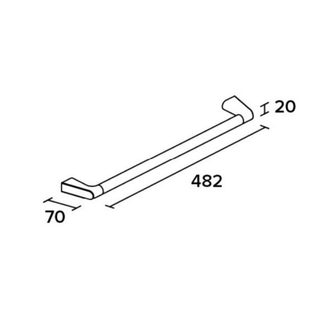 Towel holder, 45 cm Cut210-1