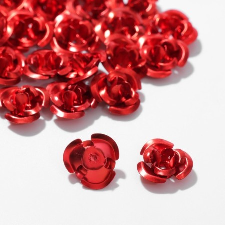 Busina "Rose", set of 30 pcs., 12 mm, red color-1