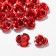 Busina "Rose", set of 30 pcs., 12 mm, red color