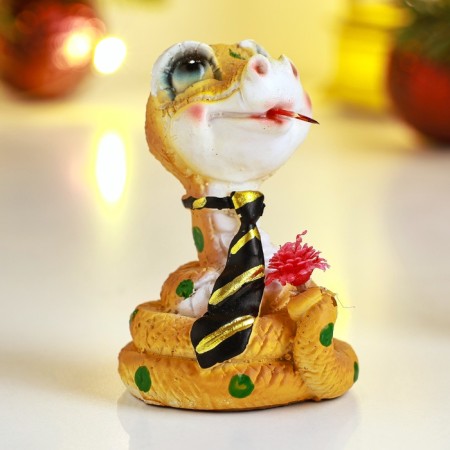 New Year. Symbol 2025. Figure "Snake in a tie" 4x4x6cm, color