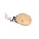Holder for the dummy is wooden, beige/blue color, mum & baby