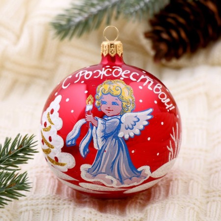 Ball "Christmas fairy tale" 8.5 cm mix-2
