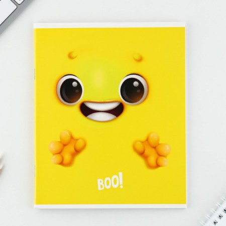 A notebook in a cage, 48 sheets A5 on a mixing mix “September 1: boo!”, Cover coated cardboard 230 gr., Inner block No. 1, whiteness 96%-8