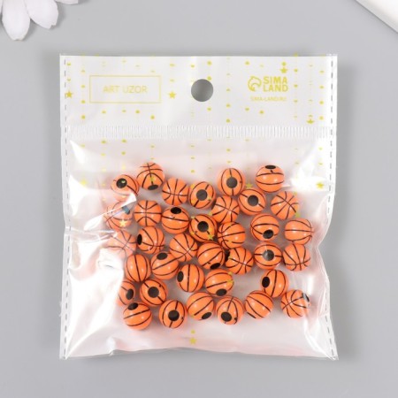 Beads for creativity plastic "Basketball ball" d = 1.1 cm set 20 g-2