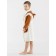 Terry robe for a boy, height 122-128 cm, milk color