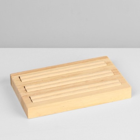 Stand for rings, 3 stripes, wood, 15 × 10 × 2, cm color white-1