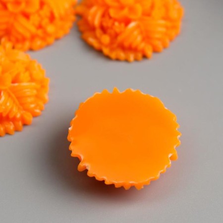 Decor for creativity plastic "Flowers and leaves" 2.7x2.7 cm-1