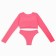 Female Separate Minaku swimsuit with a scarf pink color, size 42