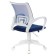 A chair for the operator Brabix Fly MG-396W, white plastic, mesh, dark blue TW-05/TW-10