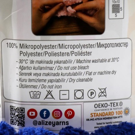 Yarn "Puffy" 100 % microopoliester 9m/100g (360 yards)-3