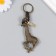 Metal keychain, giraffe leatherette, node 4x13 cm