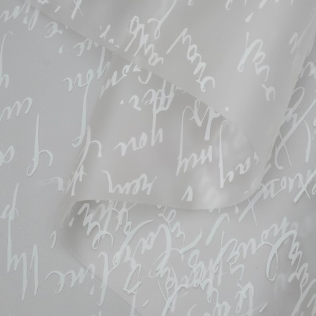 Flower film, "letter", matte, white, 0.6 x 9m ± 5%-1