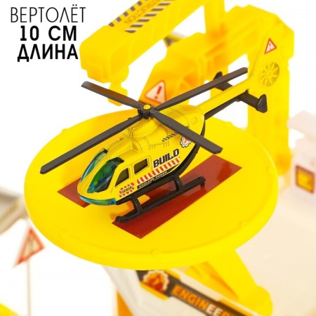 Parking "Building site", with a metal machine and helicopter-4
