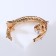 Brooch "Crescent" with stars, white color in gold