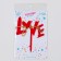 Topper "I love you", with heart, red color