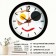Wall clock, D-28 cm, kitchen, "funny breakfast", silent
