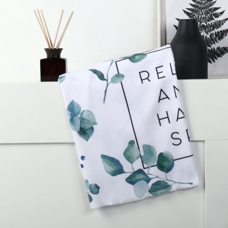 Ethel Plaid Eucalyptus, 75x100 cm, 100% polyester, fleece 160 g/m2