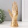 Souvenir Polystone "Hand of Fatima. Flower pattern. Hams" gold 9.5x6x21 cm