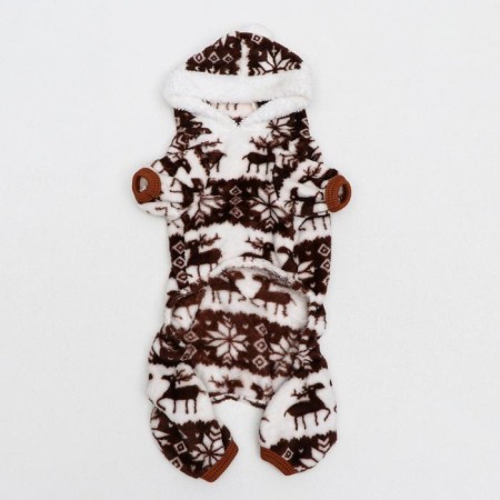 Kombinson "Deer" with a hood, size L (DS 35 cm, og 45 cm, Osh 35 cm), brown-7