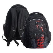 Youth backpack, 42 ​​x 32 x 22 cm, Grizzly 333, ergonomic back, laptop department, black RU-333-1_4