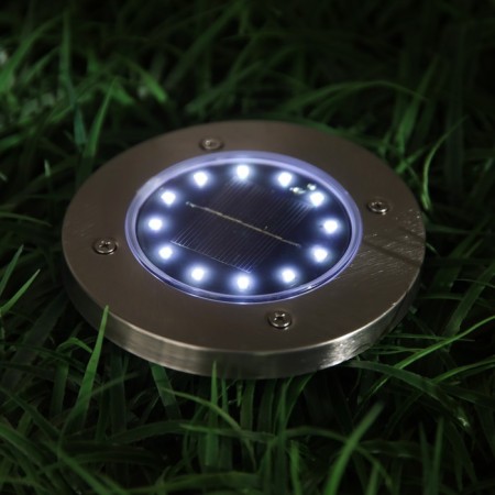 Garden lamp on the sunny battery, 11.5 × 13 × 11.5 cm, 12 LED, glow white glow-1