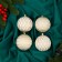 Set of balls plastic D-8 cm, 4 pcs "Aviva" mesh, gold