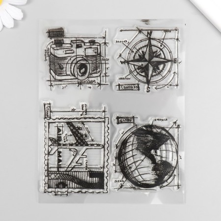 Stamp for creativity Silicon "Photos from travel" 16x13 cm