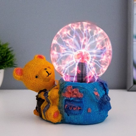 Plasma ball "Bear goes on a hike", 17 cm Risalux