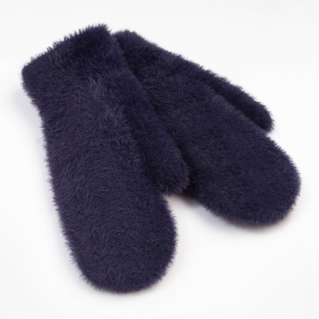 Women's mittens, dark blue color, size 7-8-1