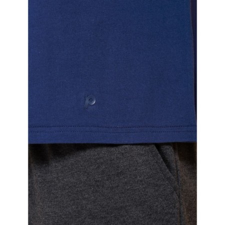 Male T-shirt, size 48, dark blue color-4