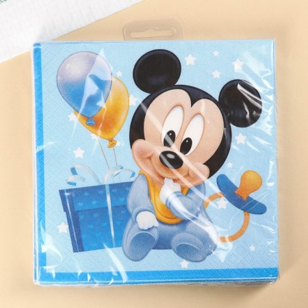 Paper napkins, 33x33 cm, 20 pieces, 3 strata, Mickey Mouse-8