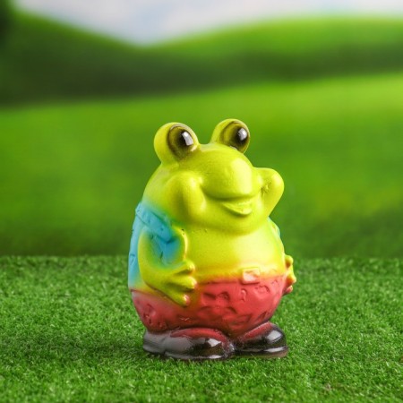 Garden figure "Frog in a vest" 15cm
