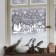 Stickers for the windows "Winter village", reusable, 33 x 50 cm, New Year