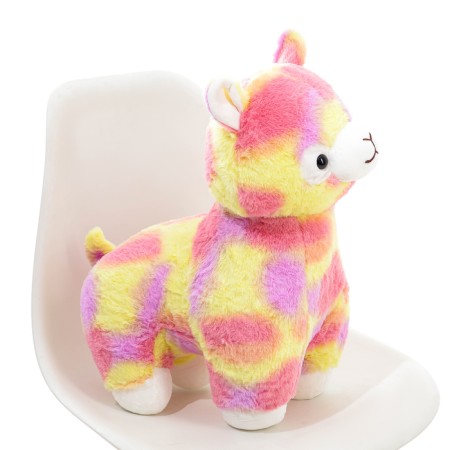 Soft toy "Lama", 45 cm, yellow-pink color-1