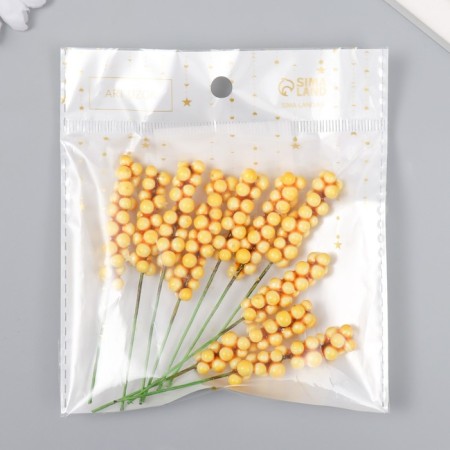 Decor for creativity "Vetochka with berries" yellow set 10 pcs 1x1x9 cm-4