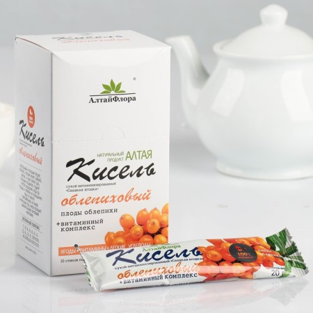 Kisel dry vitaminized "Altaiflora" in sticks, sea buckthorn, 20 g
