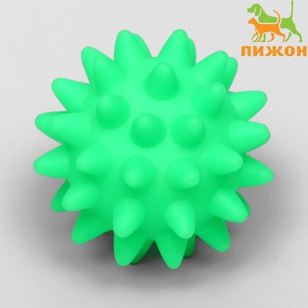 Brying toy "ball with spikes" for dogs, 6.5 cm, green