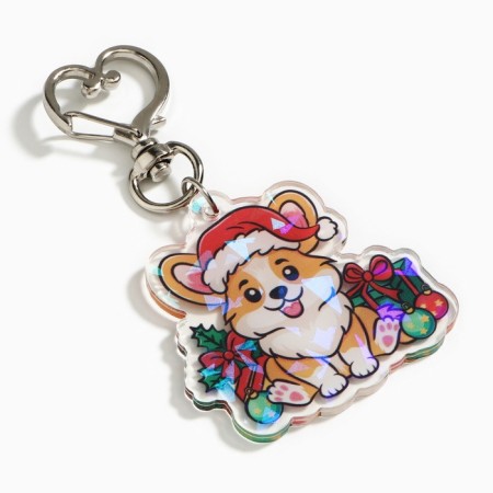 Holographic keychain "Happiness", 4.5 x 4.2 cm-4