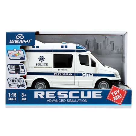 Police minibus, 1:16, light, sound, inertia-6