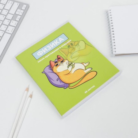 Substance notebook 48 sheets, A5, characters, with reference materials “September 1: Physics”, covered Cardboard 230 gr., Inner block in a cage 80 gr., White is 96%-1